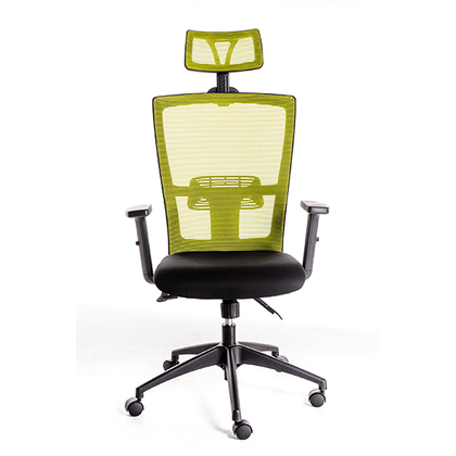 Scaun ergonomic mesh cu tetiera, Verde