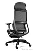 Scaun ergonomic multifunctional XL 9980 Negru spătar/tetiera/cotiera full reglabil